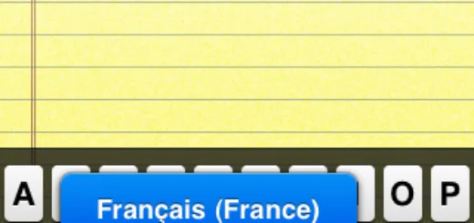 Menu to change iPhone keyboard