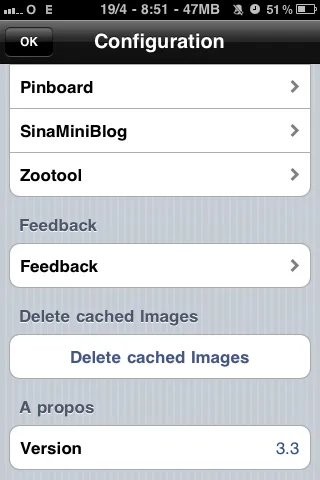 Delete Cached Images Button