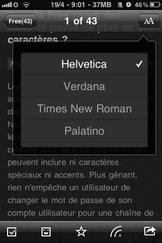 Font Selection